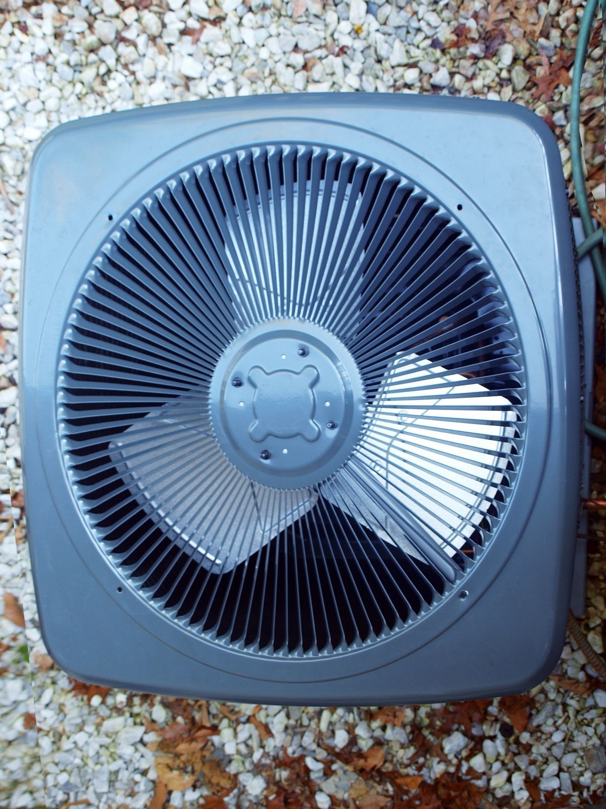 Top view of a outside airconditioning unit two and a half ton model